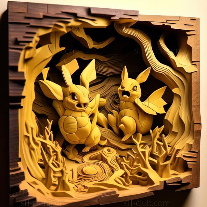 3D model Two Degrees of Separation Find Pikachu Route 202 (STL)